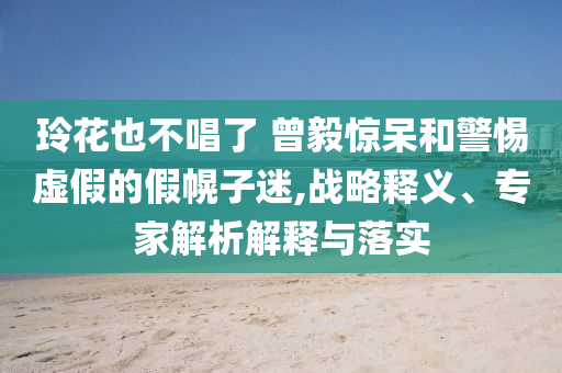 玲花也不唱了 曾毅驚呆和警惕虛假的假幌子迷,戰(zhàn)略釋義、專家解析解釋與落實