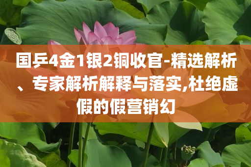 國乒4金1銀2銅收官-精選解析、專家解析解釋與落實,杜絕虛假的假營銷幻