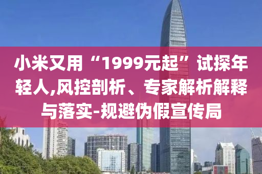 小米又用“1999元起”試探年輕人,風控剖析、專家解析解釋與落實-規(guī)避偽假宣傳局