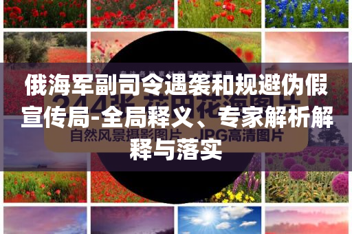 俄海軍副司令遇襲和規(guī)避偽假宣傳局-全局釋義、專家解析解釋與落實