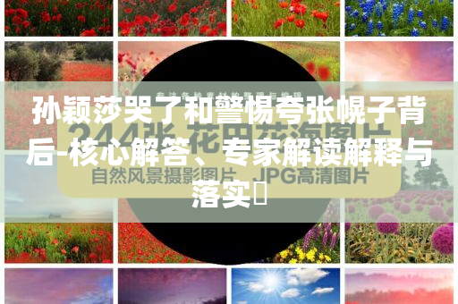 孫穎莎哭了和警惕夸張幌子背后-核心解答、專家解讀解釋與落實?