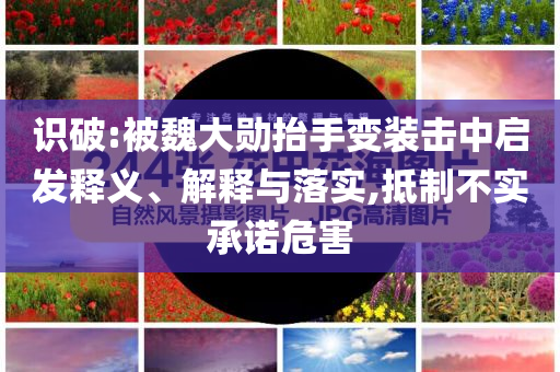 識(shí)破:被魏大勛抬手變裝擊中啟發(fā)釋義、解釋與落實(shí),抵制不實(shí)承諾危害