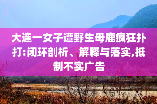 大連一女子遭野生母鹿瘋狂撲打:閉環(huán)剖析、解釋與落實(shí),抵制不實(shí)廣告