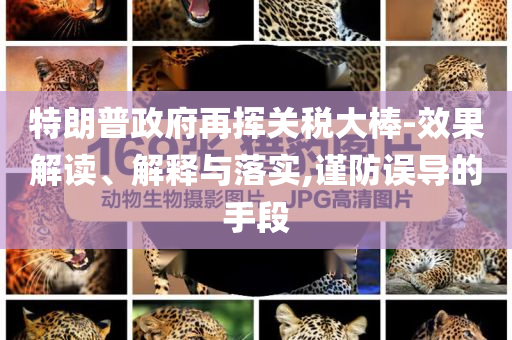 特朗普政府再揮關(guān)稅大棒-效果解讀、解釋與落實,謹防誤導的手段