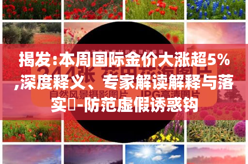 揭發(fā):本周國(guó)際金價(jià)大漲超5%,深度釋義、專家解讀解釋與落實(shí)?-防范虛假誘惑鉤
