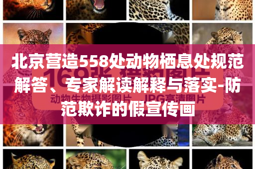 北京營(yíng)造558處動(dòng)物棲息處規(guī)范解答、專家解讀解釋與落實(shí)-防范欺詐的假宣傳畫