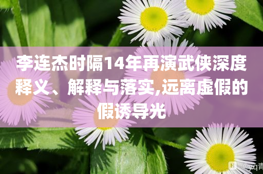 李連杰時隔14年再演武俠深度釋義、解釋與落實,遠離虛假的假誘導(dǎo)光
