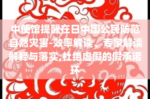 中使館提醒在日中國公民防范自然災(zāi)害-效率解讀、專家解讀解釋與落實(shí),杜絕虛假的假承諾環(huán)