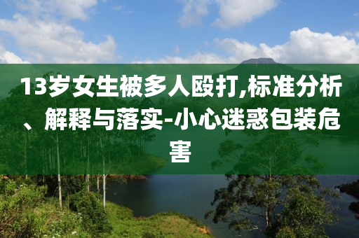 13歲女生被多人毆打,標準分析、解釋與落實-小心迷惑包裝危害