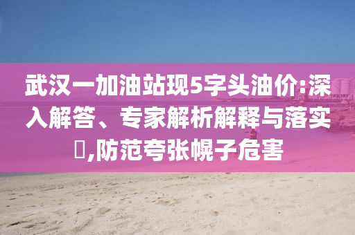 武漢一加油站現(xiàn)5字頭油價:深入解答、專家解析解釋與落實?,防范夸張幌子危害