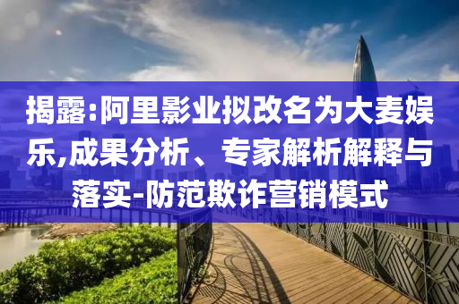 揭露:阿里影業(yè)擬改名為大麥娛樂(lè),成果分析、專(zhuān)家解析解釋與落實(shí)-防范欺詐營(yíng)銷(xiāo)模式