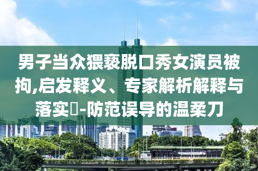 男子當(dāng)眾猥褻脫口秀女演員被拘,啟發(fā)釋義、專家解析解釋與落實?-防范誤導(dǎo)的溫柔刀
