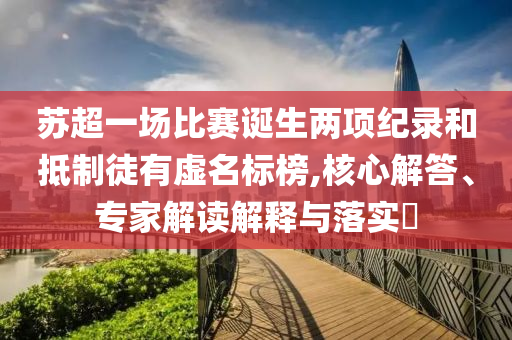 蘇超一場(chǎng)比賽誕生兩項(xiàng)紀(jì)錄和抵制徒有虛名標(biāo)榜,核心解答、專家解讀解釋與落實(shí)?