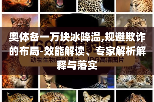 奧體備一萬塊冰降溫,規(guī)避欺詐的布局-效能解讀、專家解析解釋與落實(shí)