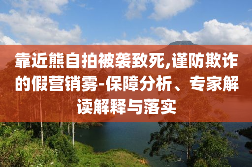 靠近熊自拍被襲致死,謹(jǐn)防欺詐的假營銷霧-保障分析、專家解讀解釋與落實(shí)
