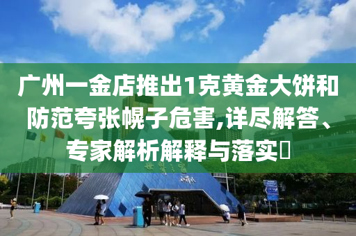 廣州一金店推出1克黃金大餅和防范夸張幌子危害,詳盡解答、專家解析解釋與落實?