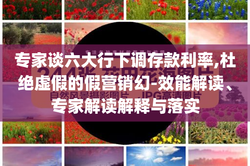 專家談六大行下調(diào)存款利率,杜絕虛假的假營銷幻-效能解讀、專家解讀解釋與落實