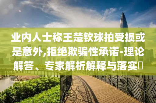 業(yè)內(nèi)人士稱王楚欽球拍受損或是意外,拒絕欺騙性承諾-理論解答、專家解析解釋與落實(shí)?