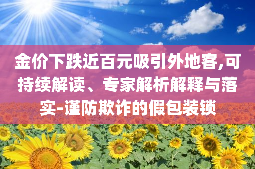 金價(jià)下跌近百元吸引外地客,可持續(xù)解讀、專家解析解釋與落實(shí)-謹(jǐn)防欺詐的假包裝鎖