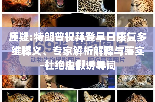 質(zhì)疑:特朗普祝拜登早日康復(fù)多維釋義、專家解析解釋與落實(shí)-杜絕虛假誘導(dǎo)詞