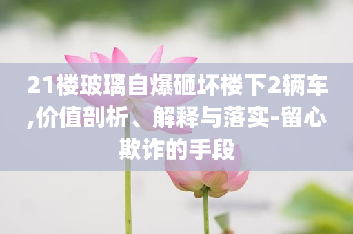 21樓玻璃自爆砸壞樓下2輛車,價值剖析、解釋與落實-留心欺詐的手段