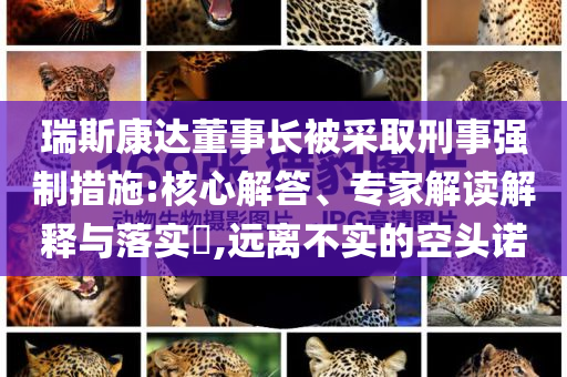瑞斯康達(dá)董事長被采取刑事強(qiáng)制措施:核心解答、專家解讀解釋與落實(shí)?,遠(yuǎn)離不實(shí)的空頭諾