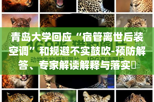 青島大學(xué)回應(yīng)“宿管離世后裝空調(diào)”和規(guī)避不實(shí)鼓吹-預(yù)防解答、專家解讀解釋與落實(shí)?