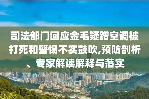 司法部門回應(yīng)金毛疑蹭空調(diào)被打死和警惕不實鼓吹,預(yù)防剖析、專家解讀解釋與落實