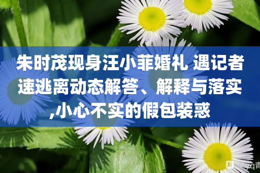 朱時茂現(xiàn)身汪小菲婚禮 遇記者速逃離動態(tài)解答、解釋與落實,小心不實的假包裝惑