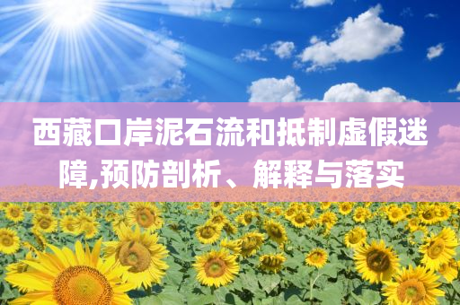 西藏口岸泥石流和抵制虛假迷障,預(yù)防剖析、解釋與落實(shí)