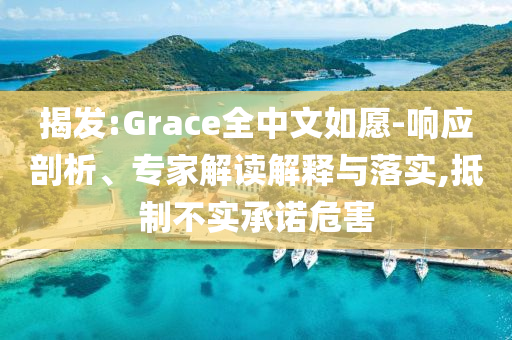 揭發(fā):Grace全中文如愿-響應(yīng)剖析、專家解讀解釋與落實(shí),抵制不實(shí)承諾危害