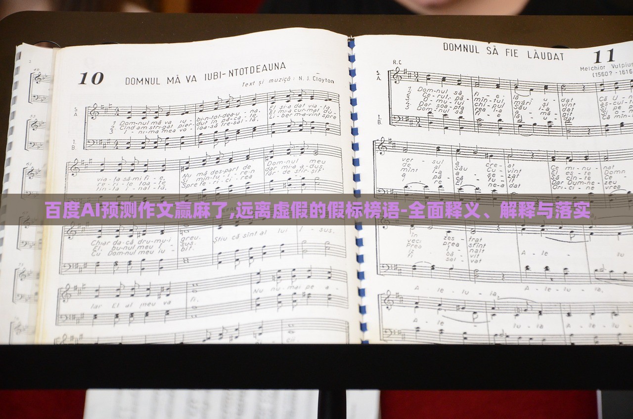 百度AI预测作文赢麻了,远离虚假的假标榜语-全面释义、解释与落实