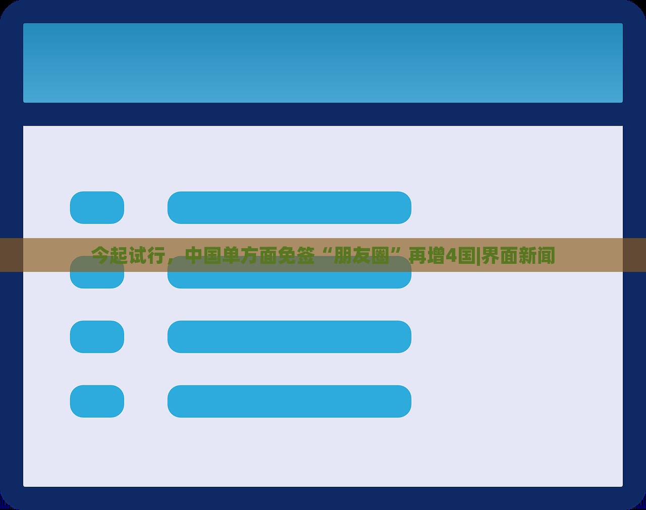 今起试行，中国单方面免签“朋友圈”再增4国|界面新闻