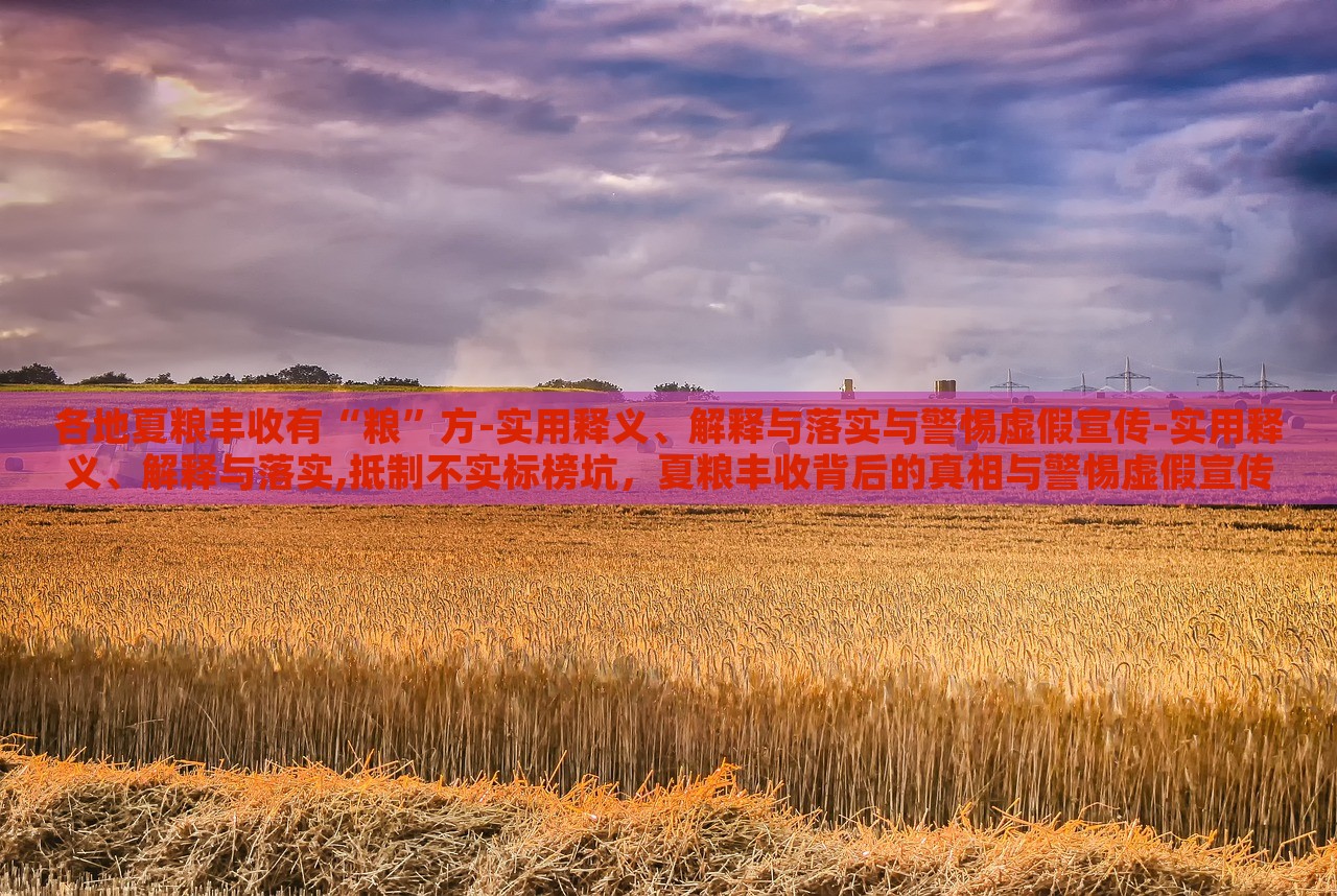 各地夏粮丰收有“粮”方-实用释义、解释与落实与警惕虚假宣传-实用释义、解释与落实,抵制不实标榜坑，夏粮丰收背后的真相与警惕虚假宣传揭秘